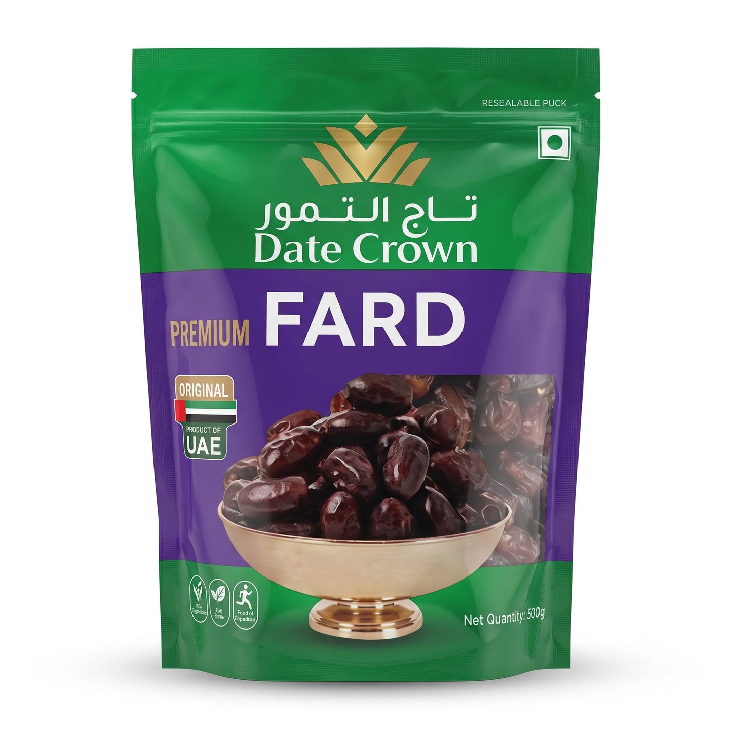 Date Crown Premium Fard Dates (Khajur), 500 g