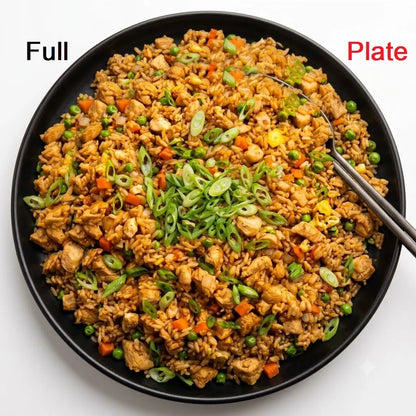 Chicken Fried Rice With Egg Mixes, Full Plate