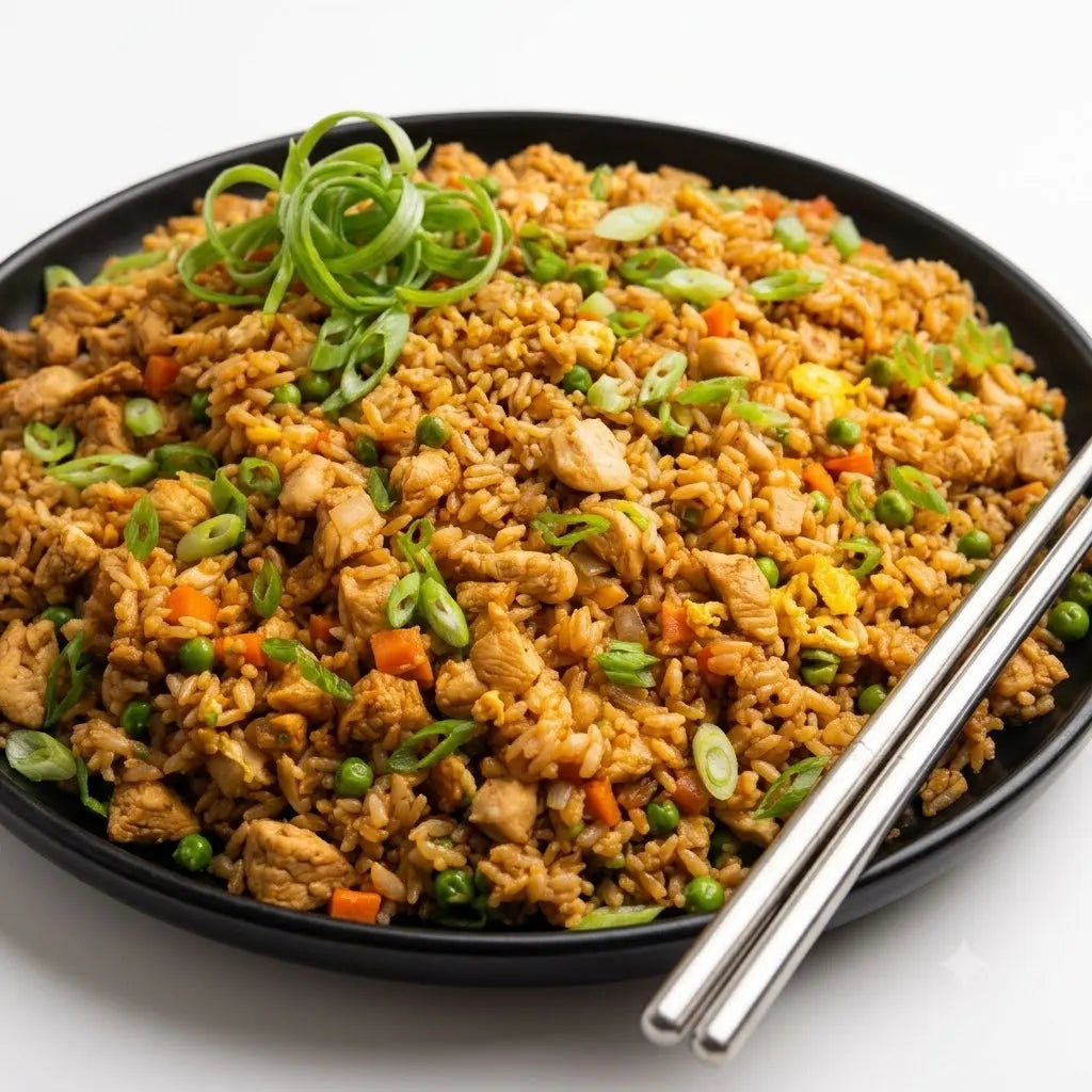 Chicken Fried Rice With Egg Mixes, Full Plate