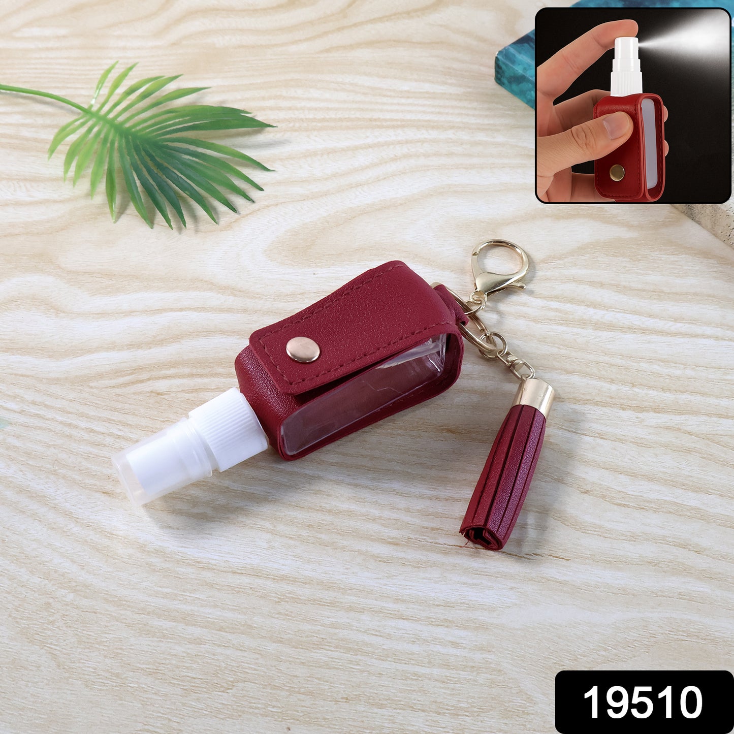 Portable Hand Sanitizer Holder Keychain With Tassel (1 Pc)