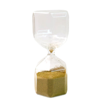 Faceted Glass Hourglass Sand Timer - (1 Pc  4 Minutes Approx Time)