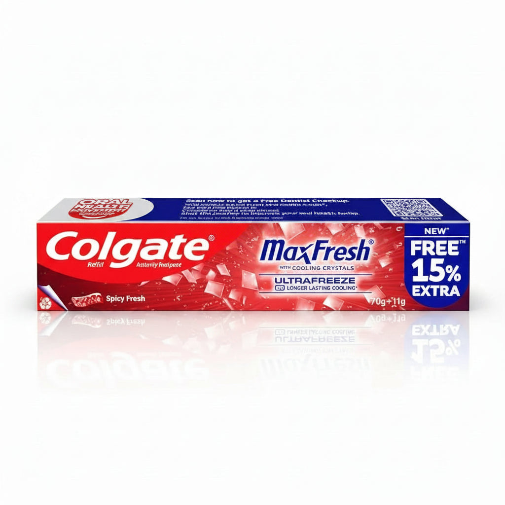 Colgate MaxFresh Anticavity Toothpaste Gel - Ultra Freeze, Spicy Fresh, 81 g