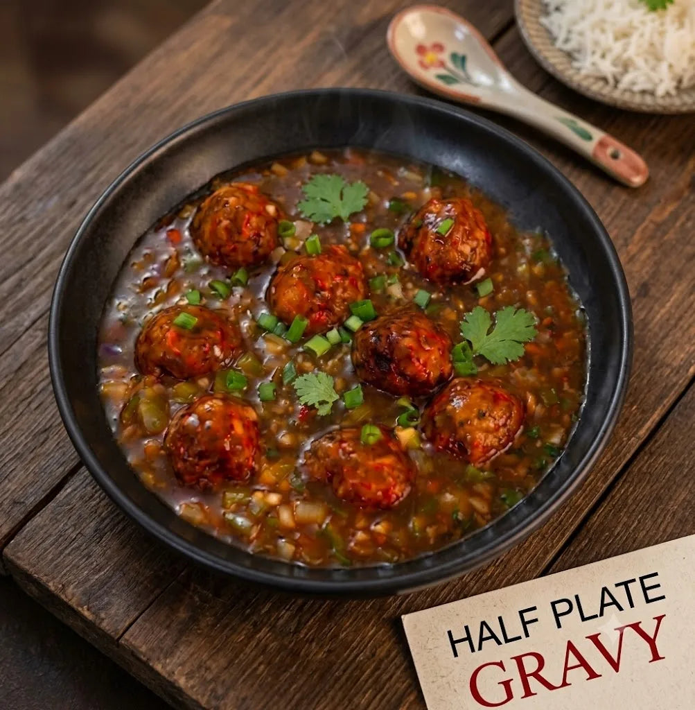 Special Gravy Veg Manchurian, Half Plate