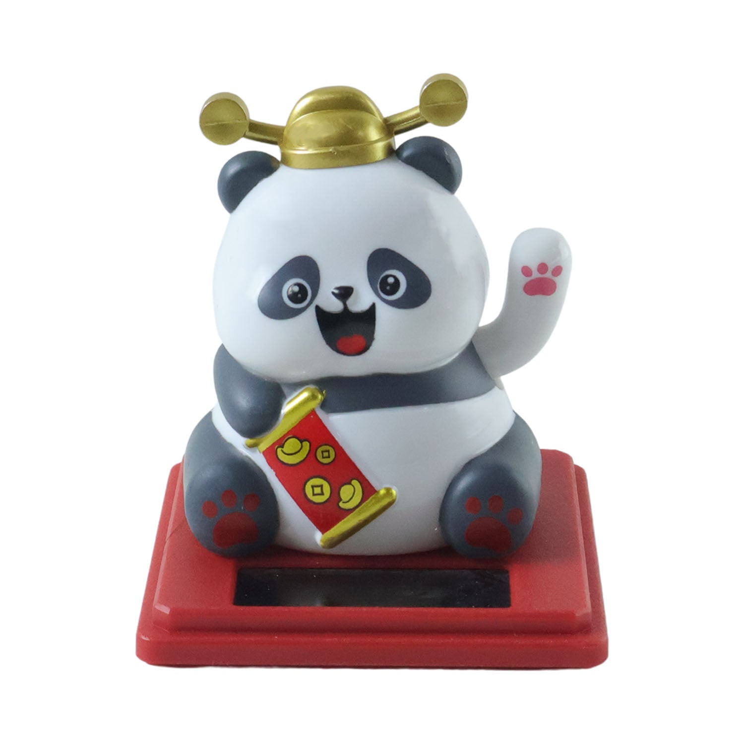Solar Powered Moving Hand Panda Showpiece (1 Pc)