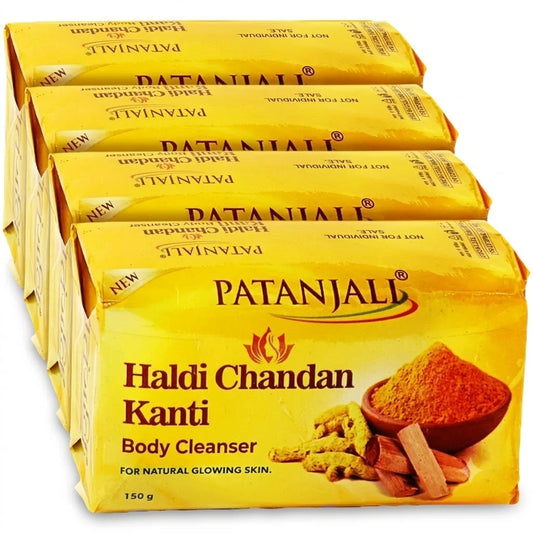 Patanjali Haldi Chandan Kanti Body Cleanser, 150 g (Pack of 4)