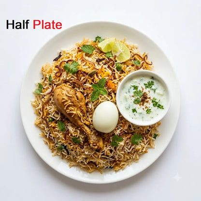 Hyderabadi Chicken Biryani, Half Plate