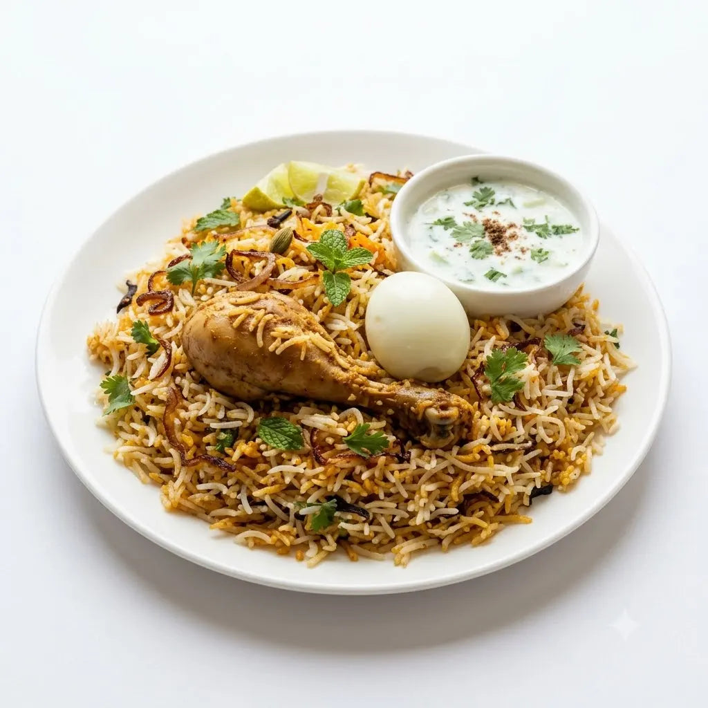 Hyderabadi Chicken Biryani, Half Plate