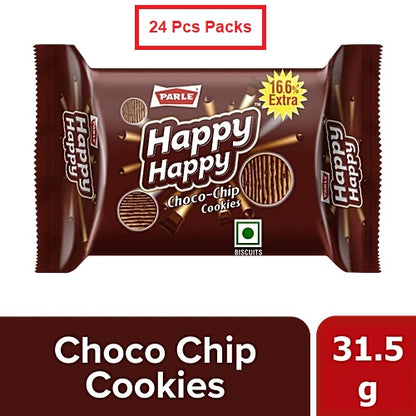 Parle Happy Happy Choco-Chip Cookies, 31.5g ( Pack of 24 )