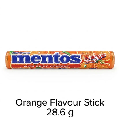 Mentos Chewy Dragees - Orange Flavour, 28.6 g