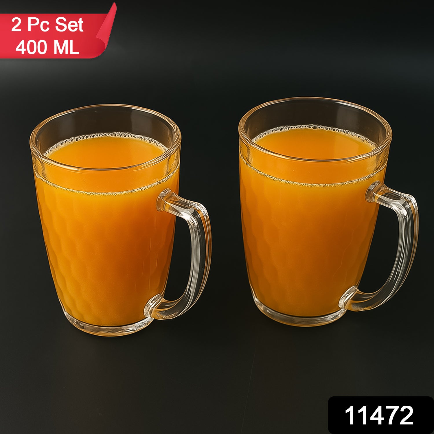 Apex Mocktail Mug Glass (2 Pc Set  400 Ml)