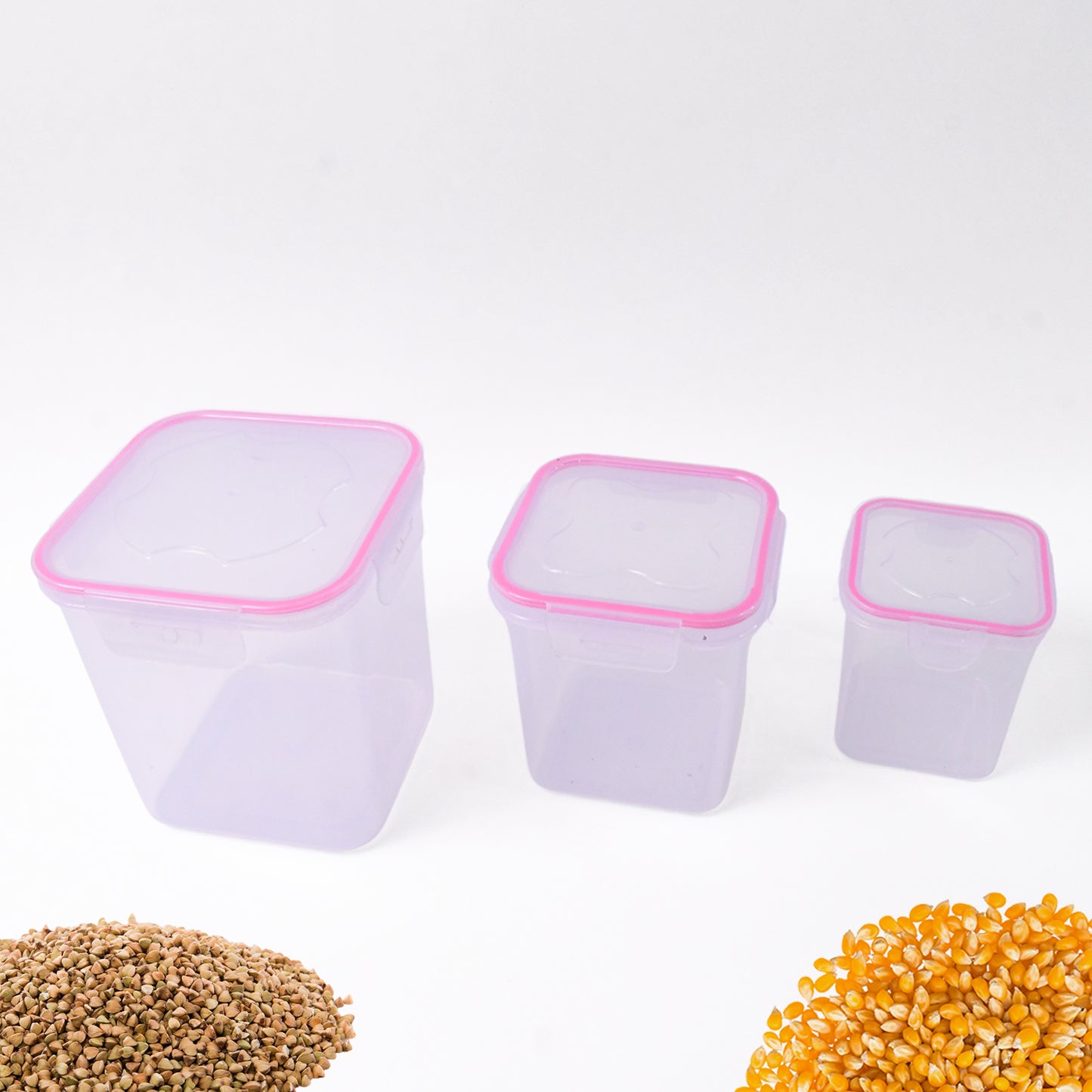 Kitchen Storage Container Set Of 3 Pcs (1500 1000 500 Ml)