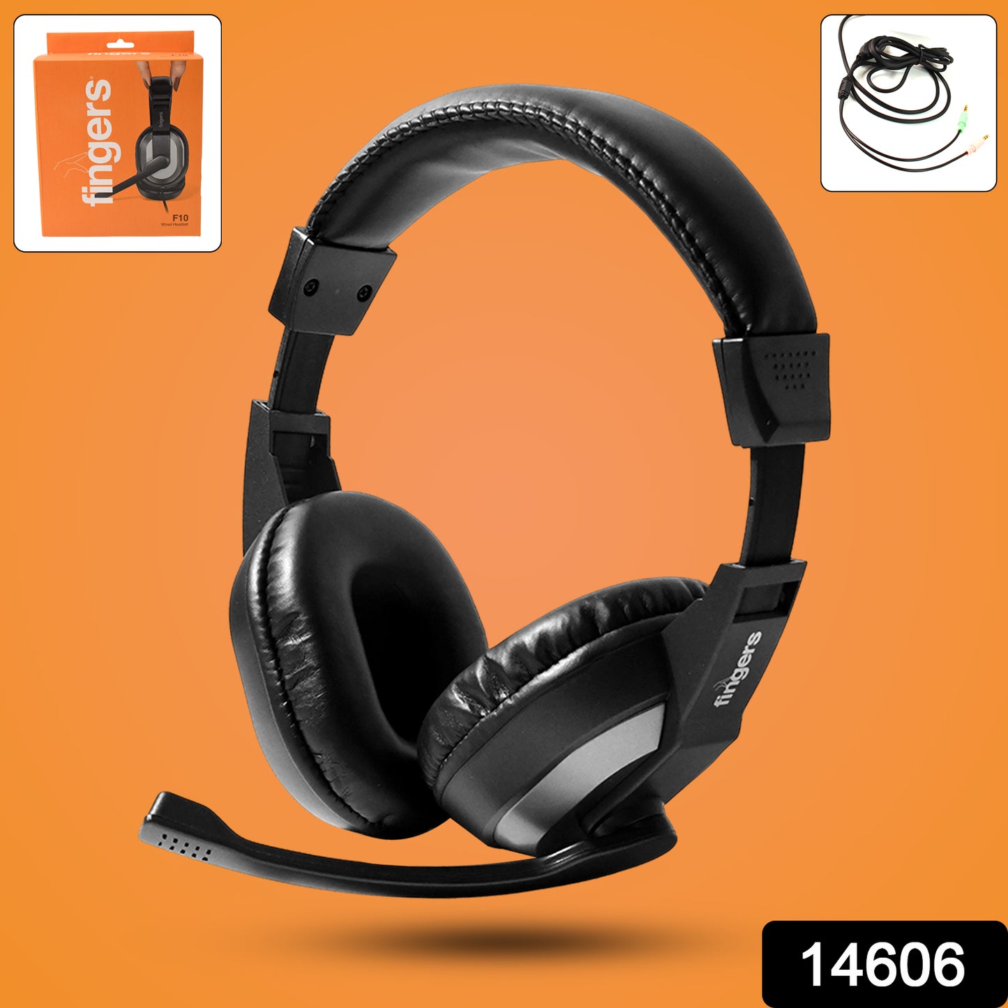 Wired Headset With Adjustable Headband  Noise-isolating Mic Set