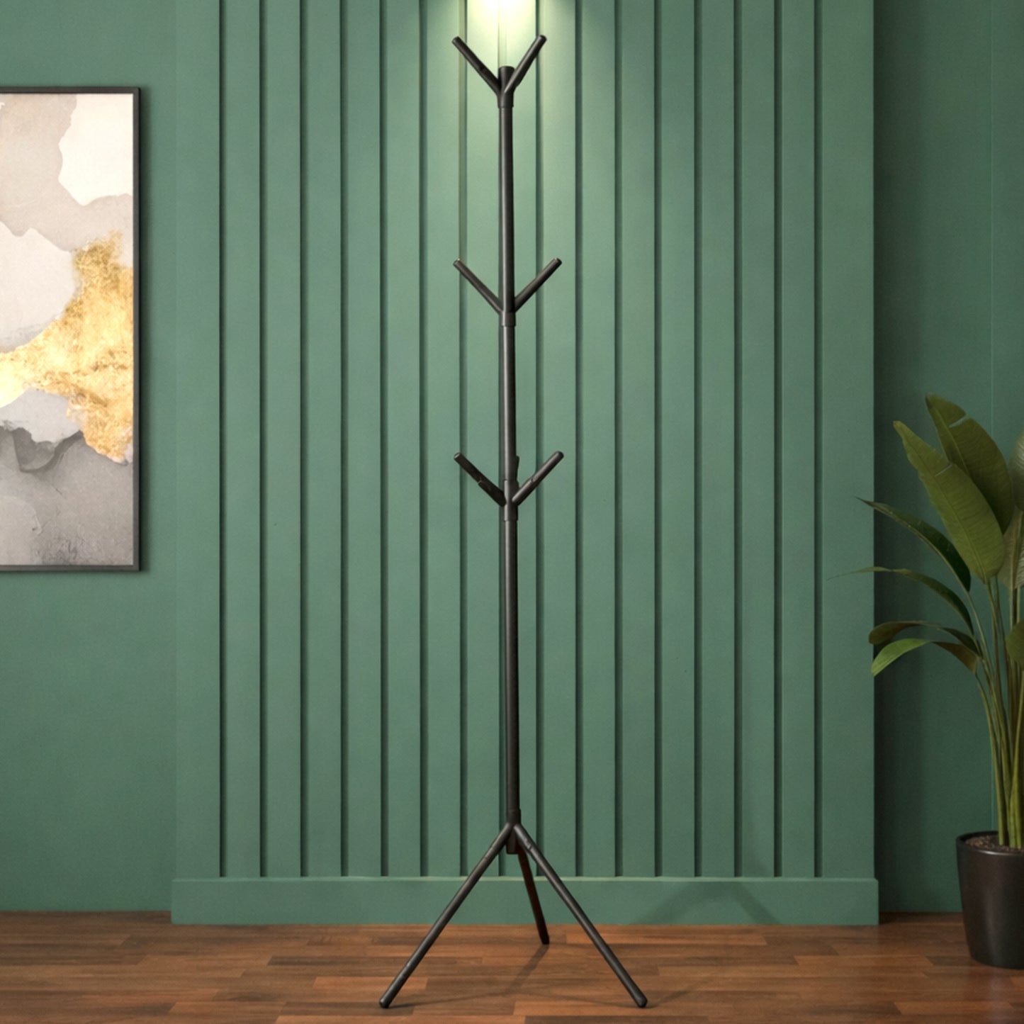 Floor Standing Metal Coat Rack Stand With Multi Hooks