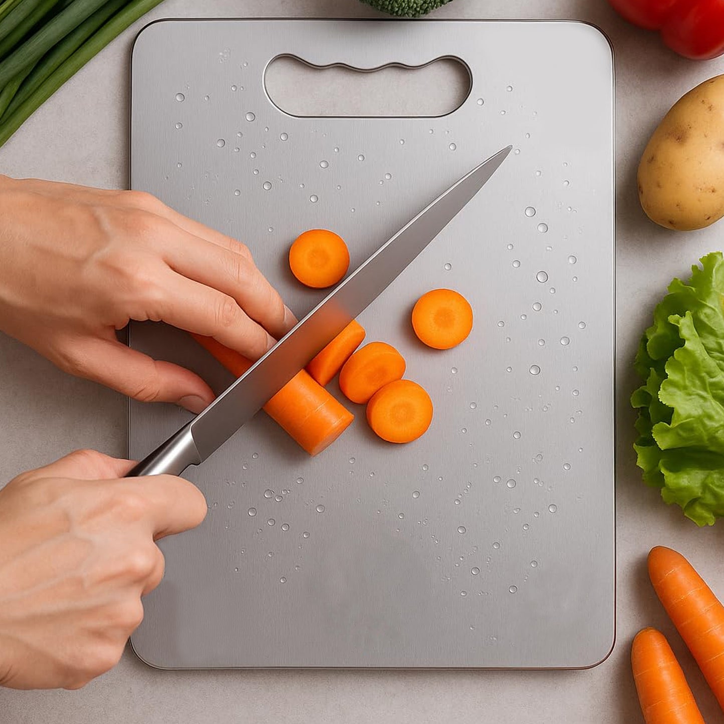 Supermom Medium Stello Stainless Steel Chopping Board