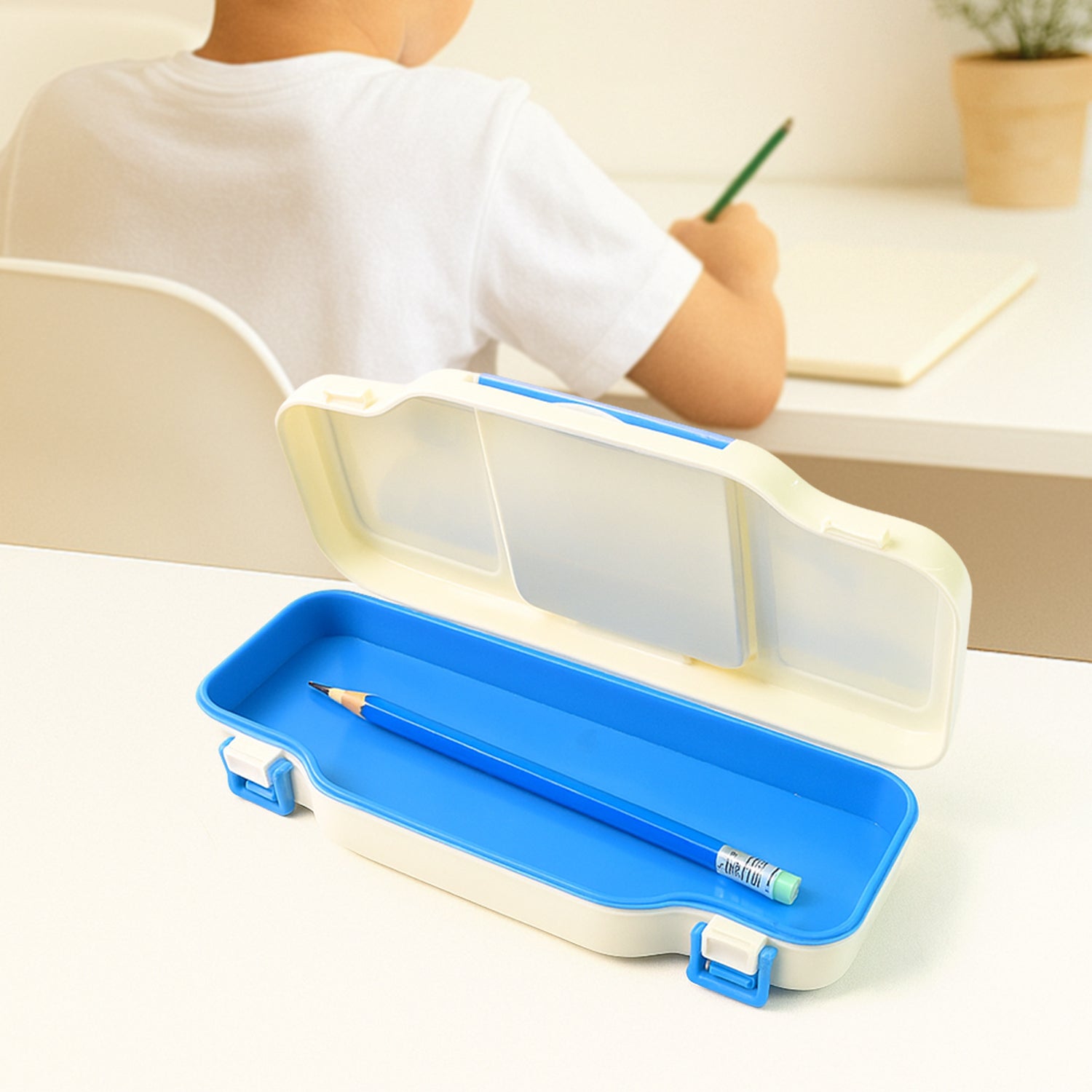 Kids Pencil Box With Built-in Tic Tac Toe Game