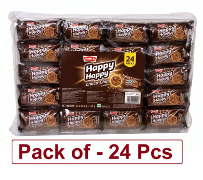 Parle Happy Happy Choco-Chip Cookies, 31.5g ( Pack of 24 )