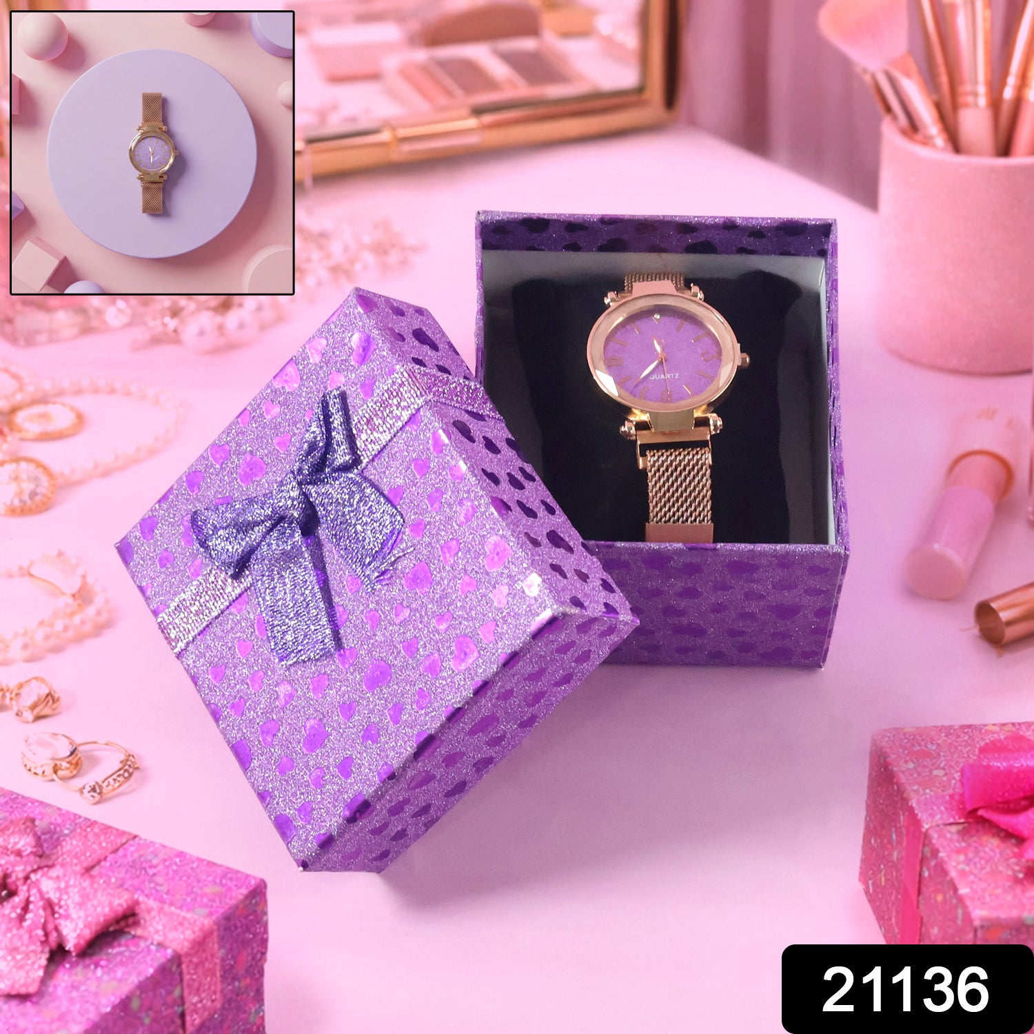 Elegant Ladies Wrist Watch With Stylish Dial And Premium Gift Box