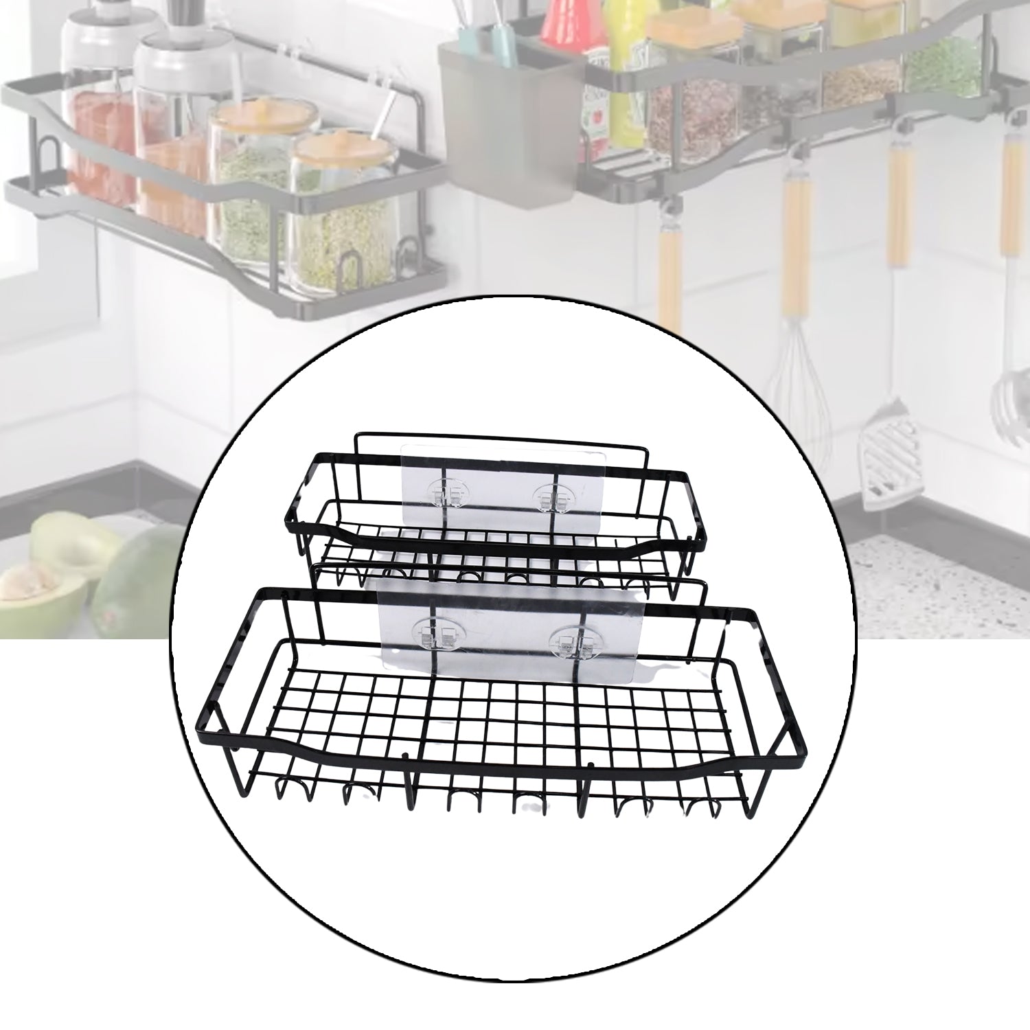 Metal Shower Basket  Canddy For Bathroom Organiser (5 Pc Combo)