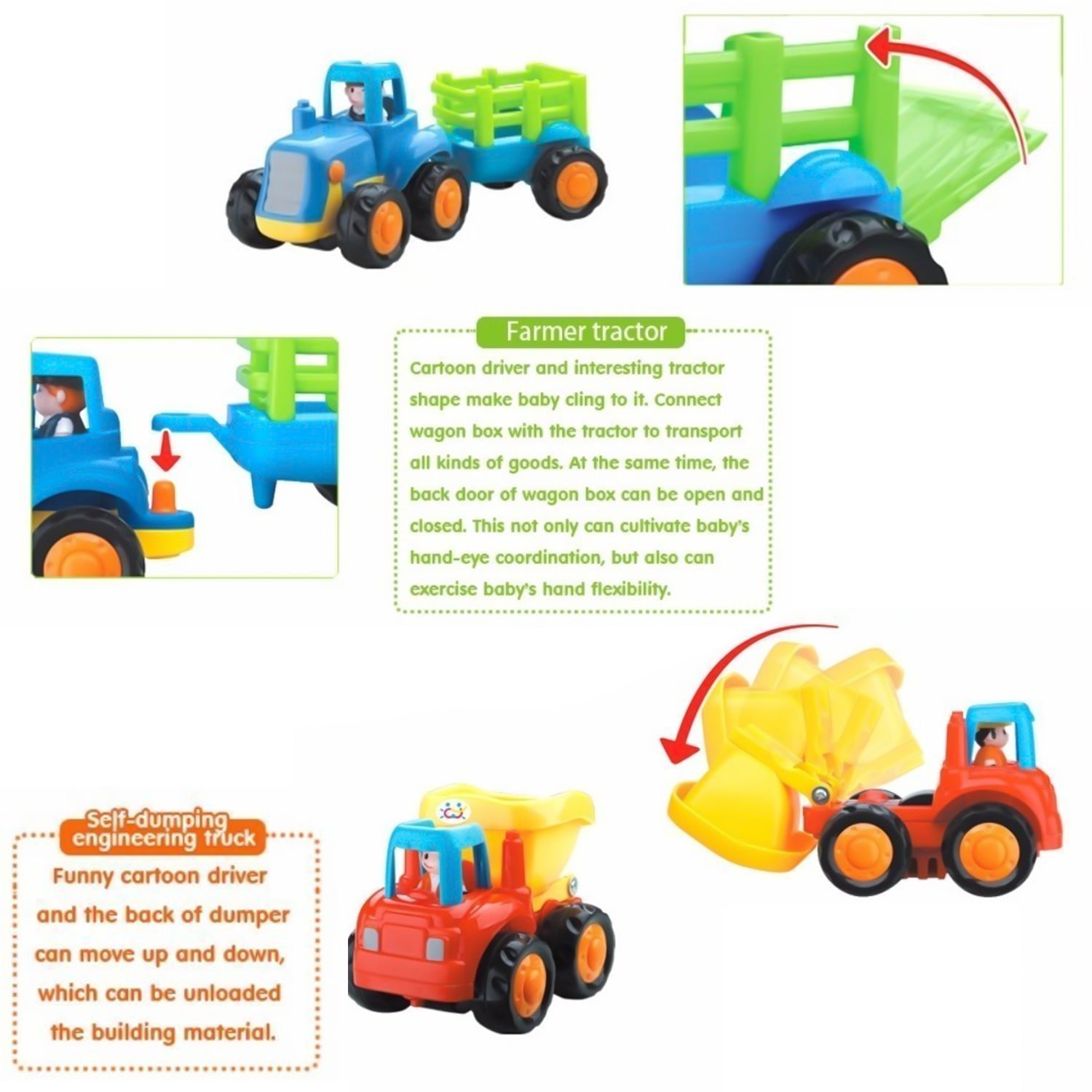 Funwoods Construction Vehicle Toy Set For Kids  (4 Pc)