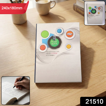 Hardbound Ruled Notebook (1 Pc  100 Pages  240x180mm)