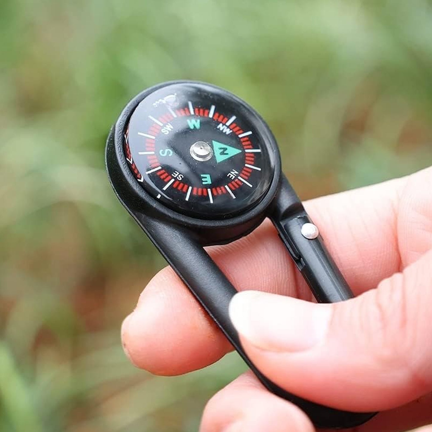 Clip Snap Hook Mini Compass (1 Pc   (1 Pc  Mix Design)