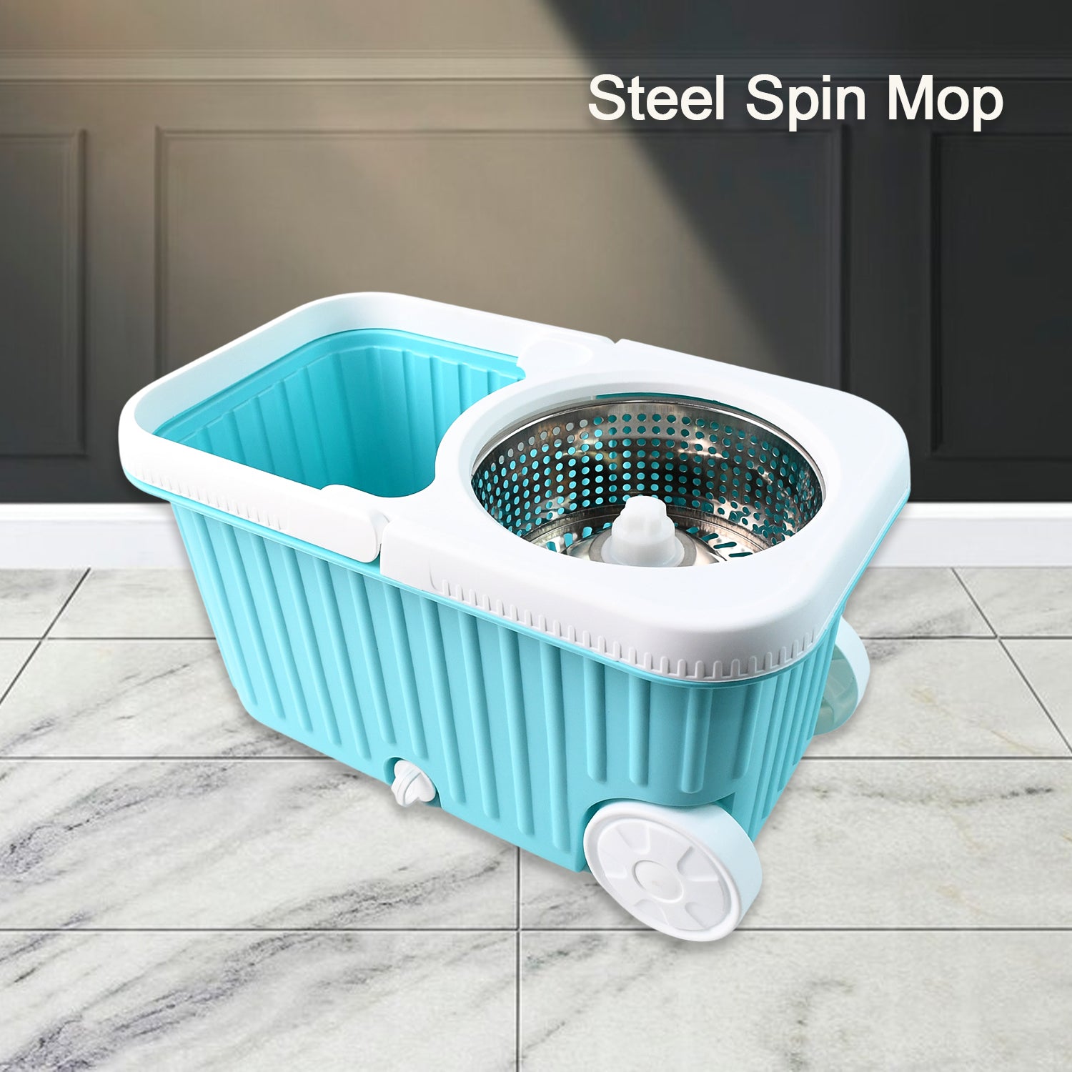 Apex Magic 360 Spin Mop Cleaning System With Stainless Steel Spinner