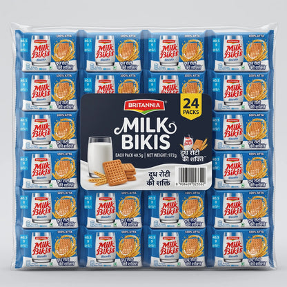 Britannia Milk Bikis Biscuits, 40.5 g (Pack of 24)