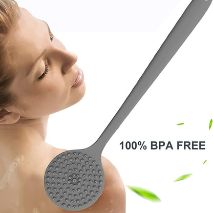 Silicone Back Scrubber Brush With Long Handle (1 Pc)