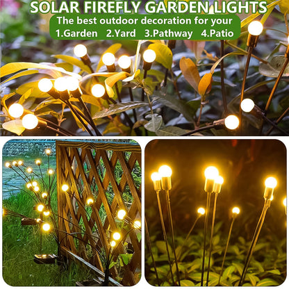 Solar-powered Firefly Garden Decorative Led Light Set (2 Pc)