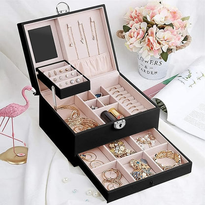 Multi-layer Jewellery Organizer Box - (1 Pc)
