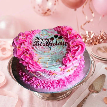 Vanilla Pink Birthday Cake, 1 Pound