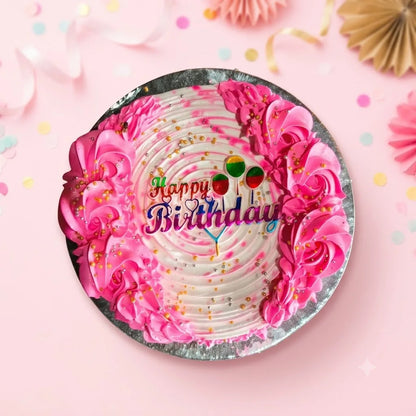 Vanilla Pink Birthday Cake, 1 Pound