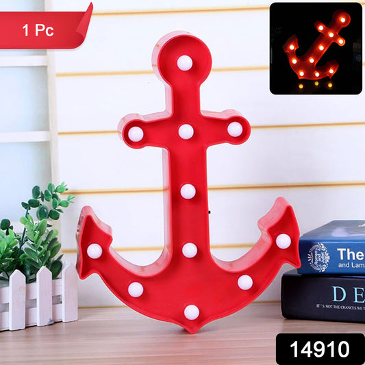 Anchor Shape Led Decorative Night Lamp - (1 Pc)