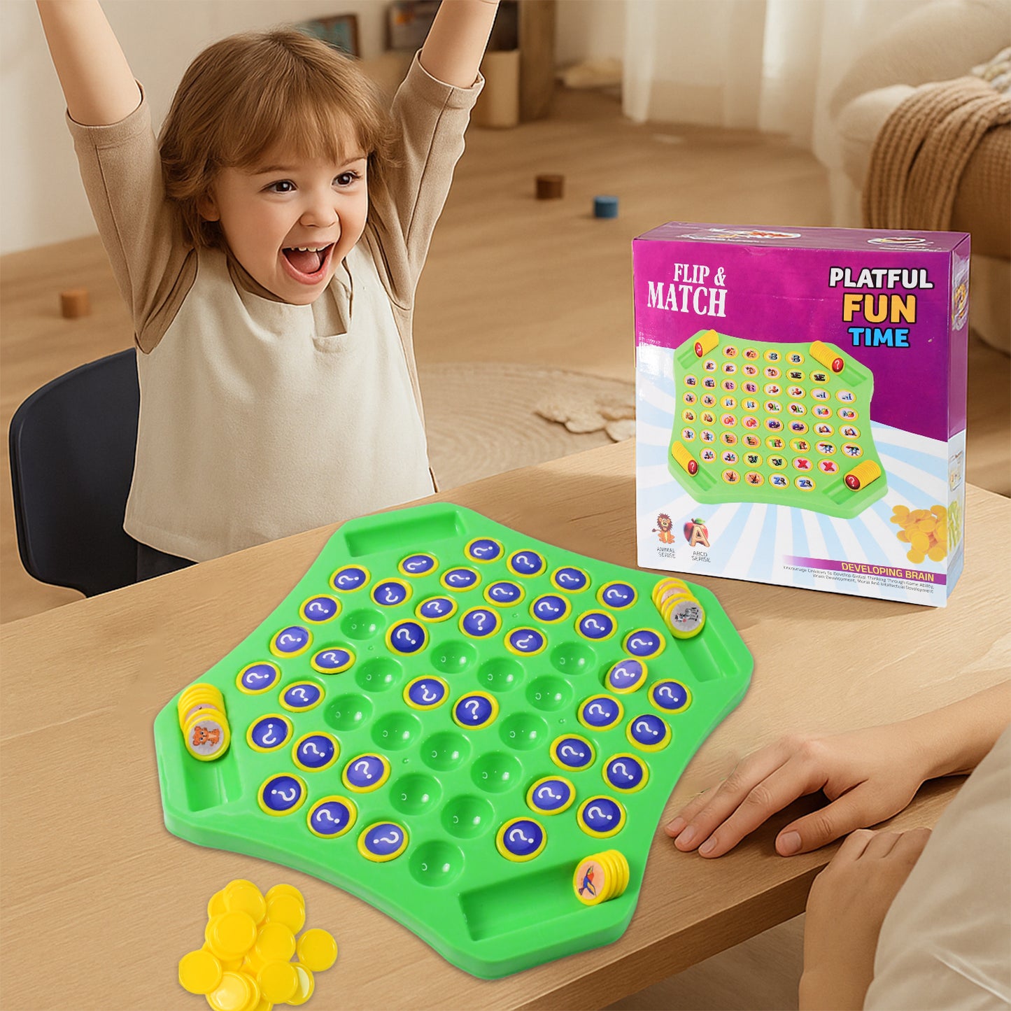 Flip  Match Educational Puzzle Game Toy (1 Set)