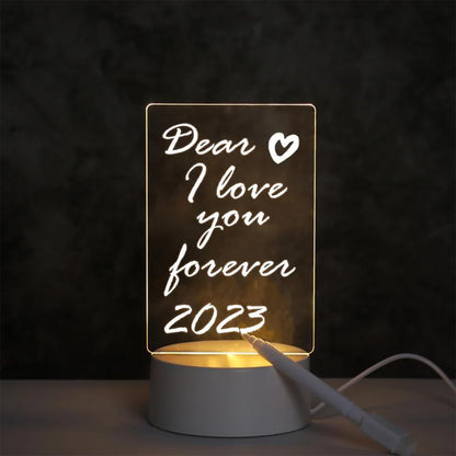 Led Acrylic Message Board Night Lamp