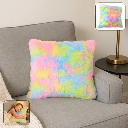 Soft Plush Multicolor Rainbow Cushion Pillow (1 Pc)