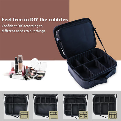 Black Premium Led Light Makeup Organizer Box (1 Pc)