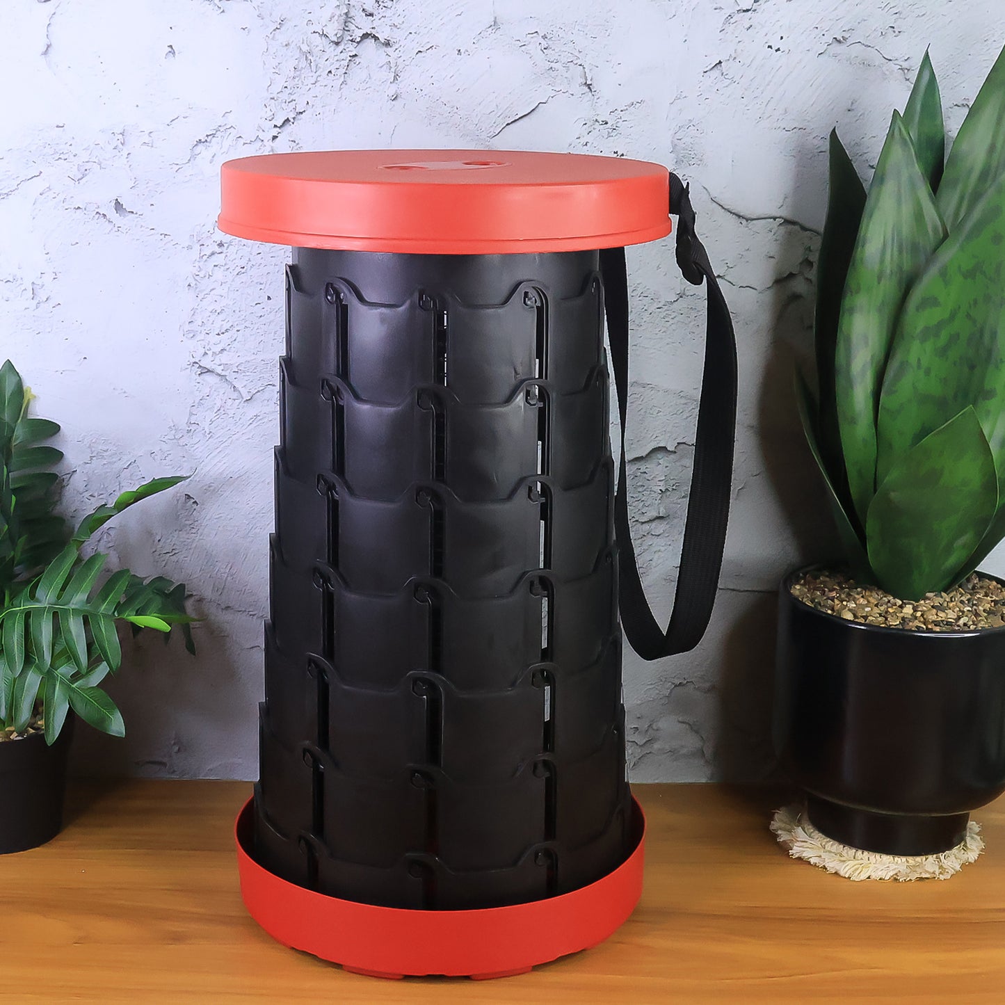 Adjustable Portable Telescopic Folding Stool (1 Pc)