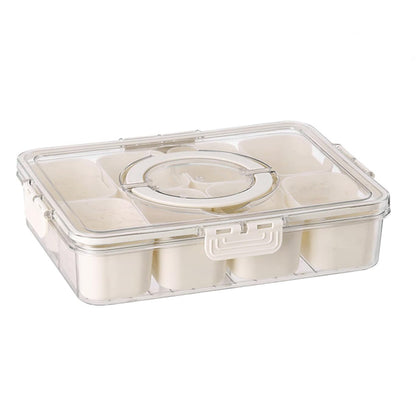 6-compartment Fridge Storage Box With Lid