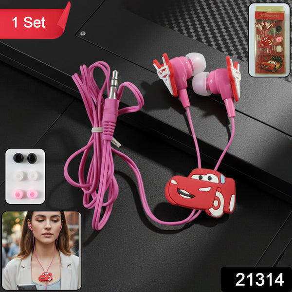 Cartoon Character Wired In-ear Earphones (1 Set)