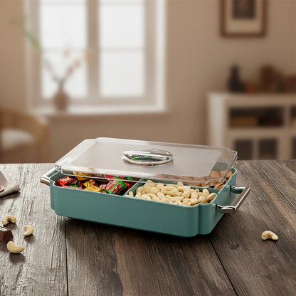 4 Compartment Multipurpose Plastic Food Storage Container (1 Pc)